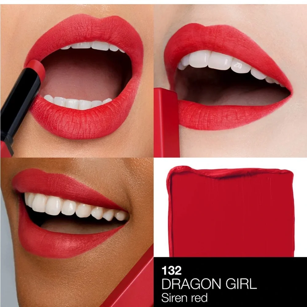 NARS💄Powermatte Lipstick Trial Size 132 Dragon Girl Red NIB .02oz
